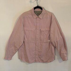 Exofficio Men's Snap Front Long-Sleeve Vented Shirt Maroon Check Medium